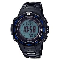【CASIO】PROTREK 大自然戶外新裝備三大感應鈦合金電波錶-黑X藍框 (PRW-3100YT-1)