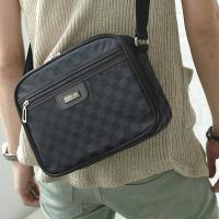 DF BAG SCHOOL棋盤紋休閒尼龍斜背包