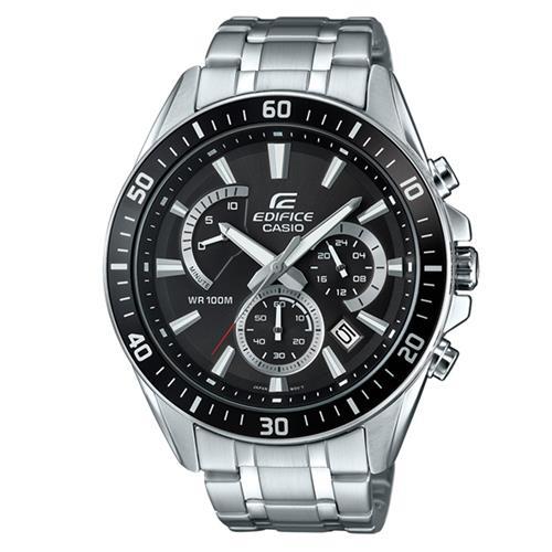 【CASIO】EDIFICE 極速時尚魅力俐落帥氣指針腕錶-黑面 (EFR-552D-1A)