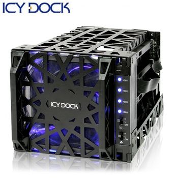 ICY DOCK 3.5吋SATA 四轉三 熱插拔酷冷硬碟抽取盒-MB074SP-1B