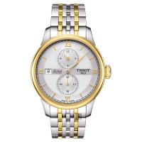 TISSOT 天梭 LE LOCLE 力洛克雅仕機械腕錶-銀x雙色版/40mm T0064282203802