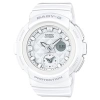 【CASIO】BABY-G 魅力無限時尚穿搭鉚釘風格休閒錶-白色 (BGA-195-7A)