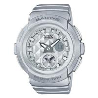 【CASIO】BABY-G 魅力無限時尚穿搭鉚釘風格休閒錶-銀色 (BGA-195-8A)