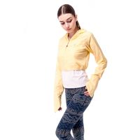 【hilltop山頂鳥】女款吸濕排汗抗UV超輕量外套S02FA7-黃
