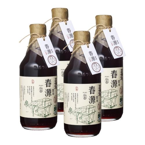 【豆油伯】竹田驛客春源釀造醬油500ml*4瓶