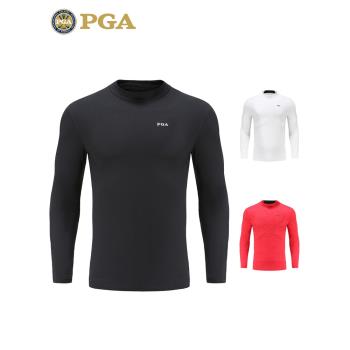 美國PGA 秋冬季 高爾夫服裝 男士長袖T恤 運動打底衫衣服男裝