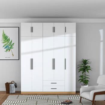 北歐衣柜家用臥室實木質收納柜子現代簡約小戶型儲物大衣櫥組合裝