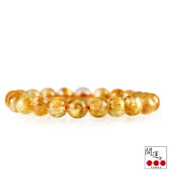 開運方程式-顯耀金絲鈦晶手珠8mm(旺貴人運、招財水晶手鍊)