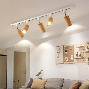 日式北歐簡約實木客廳燈具LED