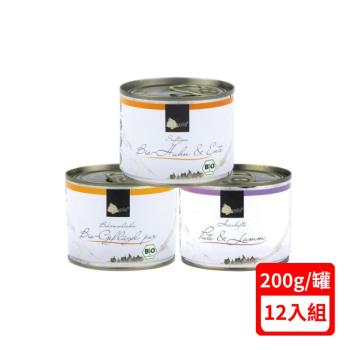 【台灣公司貨】Canelis凱力女神有機主食罐98.5%高肉量無蔬果 200g X(12入組)(下標數量2+贈神仙磚)