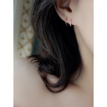 S925純銀女簡約彈簧網紅韓國耳環