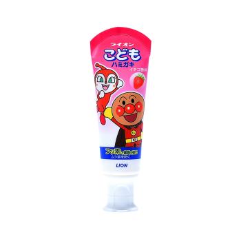 LION 獅王可吞嚥型兒童牙膏（麵包超人）草莓味40g