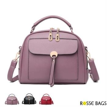 【Rosse Bags】休閒優雅單肩包(現+預  黑色／紅色／紫色)-慈濟共善