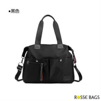 【Rosse Bags】簡約休閒大容量牛津布手提肩背包(現+預  粉色 / 紫色 / 黑色)-慈濟共善