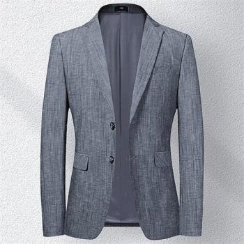 【米蘭精品】西裝外套休閒西服-韓流雙扣修身春秋男外套74eb28