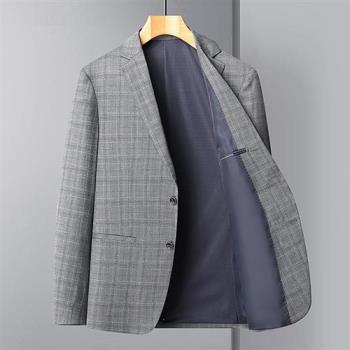 【米蘭精品】西裝外套休閒西服-簡約抗皺西服春秋男外套74eb20