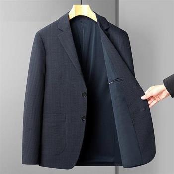 【米蘭精品】西裝外套休閒西服-英倫正裝素色春秋男外套74eb5