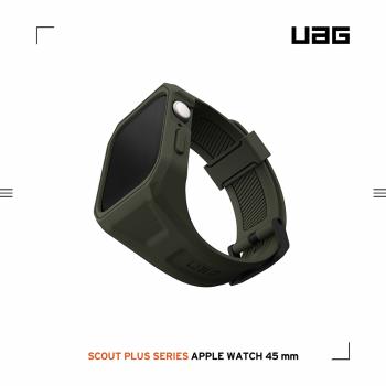 UAG Apple Watch 45mm 極簡保護殼潮流錶帶-軍綠