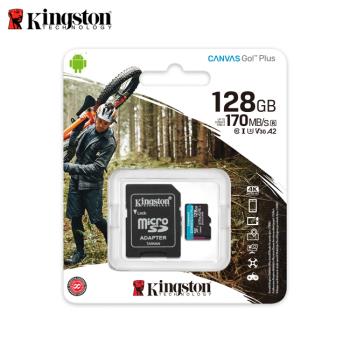  【現貨免運】 Kingston 128GB Canvas Go!Plus microSD 記憶卡 U3 V30 A2  高速 4K影片製作