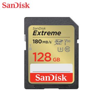 【現貨免運】 SanDisk Extreme 128GB SDXC U3 V30 相機記憶卡 速度180MB/s 終身保固