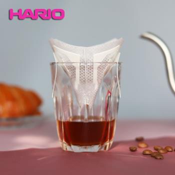 日本進口HARIO鉆石型掛耳咖啡濾紙V60型家用便攜式手沖濾袋MDF