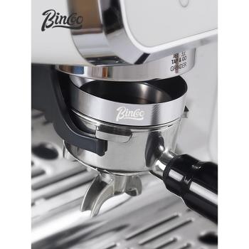 Bincoo意式咖啡手柄帶磁接粉環咖啡機51/53/58mm不銹鋼接粉器