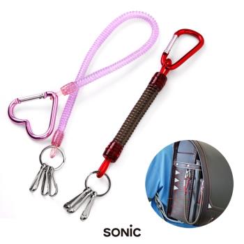 日本索尼克鑰匙掛繩SONIC小學生可愛伸縮式公交卡掛繩 鑰匙鏈