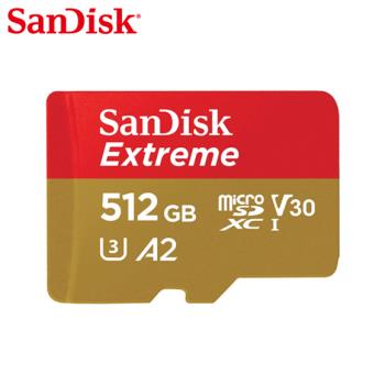 【現貨免運】SanDisk Extreme 512G A2 V30 UHS-I U3 micro SDXC Gopro 專用 記憶卡