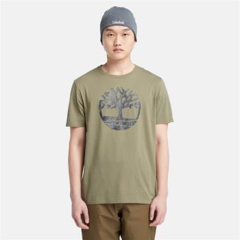 Timberland 男款綠色大樹LOGO短袖T恤|A2P44590