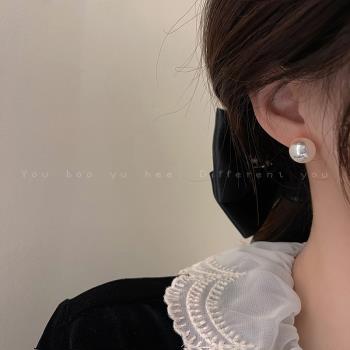 ins炫彩女小眾氣質設計珍珠耳釘