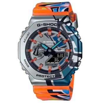 【CASIO 卡西歐】 G-SHOCK 農家橡樹 金屬錶殼 塗鴉藝術街頭風格雙顯錶 GM-2100SS-1A_44.4mm
