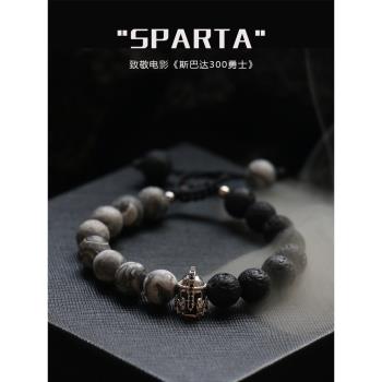 ins斯巴達潮流個性水晶情侶手鏈