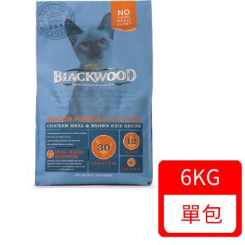 美國BLACKWOOD柏萊富-天然寵糧室內貓全齡優活配方(雞肉+糙米)13.23LB(6KG)