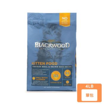 美國BLACKWOOD柏萊富-天然寵糧特調幼貓成長配方(雞肉+糙米)4LB(1.82KG)