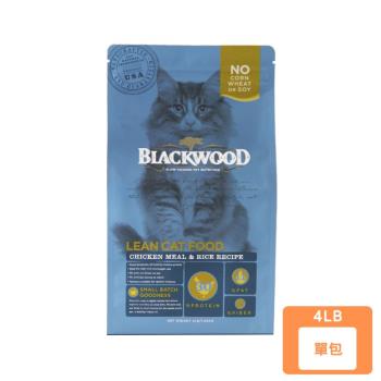 美國BLACKWOOD柏萊富-天然寵糧特調成貓低卡保健配方(雞肉+糙米)4LB(1.82KG)