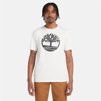 Timberland 男款白色大樹LOGO短袖T恤|A2P44CM9