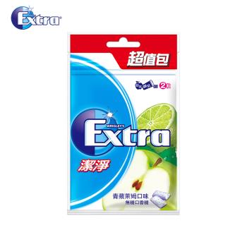 【Extra益齒達】潔淨無糖口香糖 青蘋萊姆 62g*10入 潔牙/口腔清潔