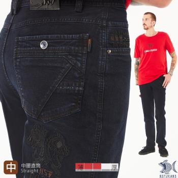 NST Jeans 硬派男子 高強度重磅耐磨彈性牛仔褲-中腰直筒 台灣製 390(5898)