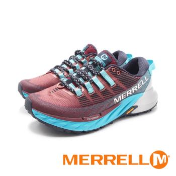 MERRELL(女)AGILITY PEAK 4 戶外健身輕量型慢跑越野鞋 女鞋-藍紅