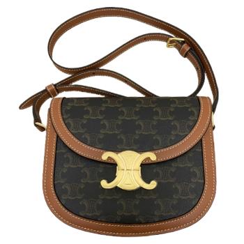 CELINE Triomphe Canvas Teen BESACE TRIOMPHE in Triomphe Canvas and Calfskin  (110962BZ4.04LU)