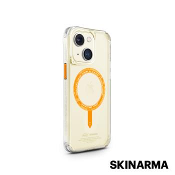 Skinarma iPhone 15 Saido UV檢測磁吸防摔手機殼 附扣具-橘