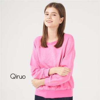 【Qiruo 奇若】秋冬專櫃粉色上衣2297A 素面棉T