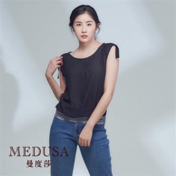 現貨【MEDUSA 曼度莎】肩抽皺無袖垂墜感上衣（M-XL）｜女上衣 雪紡上衣