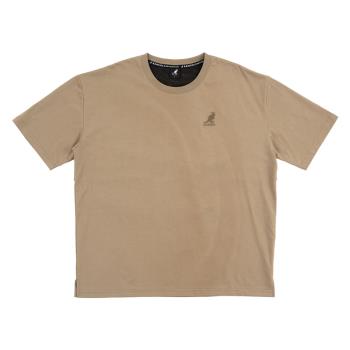 KANGOL 寬版落肩短袖T恤 卡其色 63251017 31 noO66