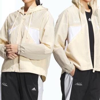 Adidas RCO WV JKT2 女 米白色 防風 運動 休閒 短版 連帽 外套 IP0752