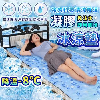 夏日黑科技 軟冰凝膠冰涼床墊 -8°C 舒適清涼爽滑柔軟貼合肌膚 有效降溫