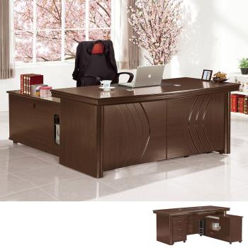 Boden-奇洛5.9尺L型主管辦公桌組合(辦公桌+側邊收納長櫃+活動置物櫃)
