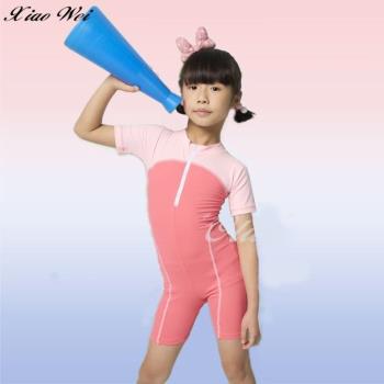 【沙麗品牌 】 流行女童短袖連身褲泳裝NO.218018