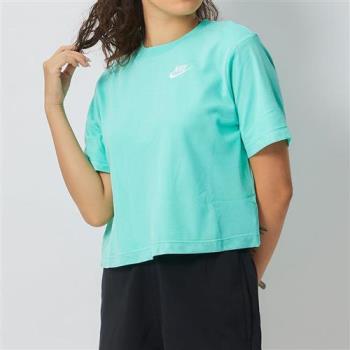 Nike NSW TOP DIM SSN 1 CORE 女款 湖水綠色 休閒 短版 運動 基本款 短袖 FB8353-349