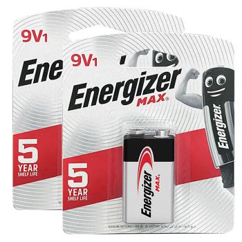 【Energizer 勁量】鹼性9V電池2入吊卡裝(9V長效鹼性電池6LF22)